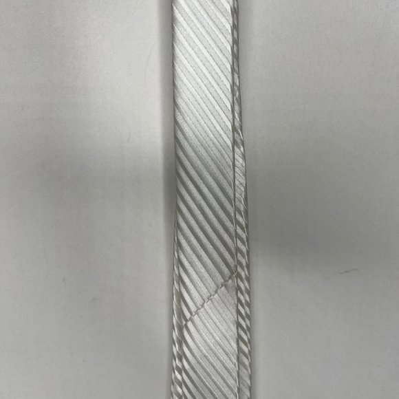 Pierre Cardin Men’s Necktie sz 3 ¼” White on White Stripes Wedding Formal - Picture 7 of 10